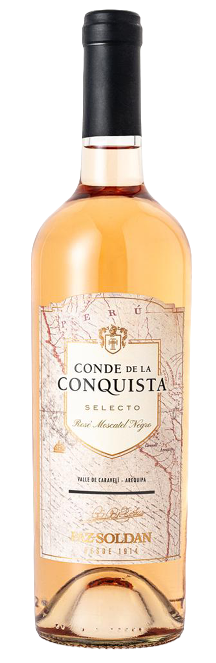 Botella Conde De La Conquista Selecto Rosé Moscatel Negro del Perú 2025